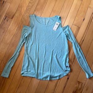 Womens Open Should Teal Top: Size Small